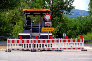 Baustelle im Straßenbau